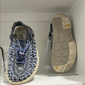 Keen Black and Gray Woven Sandals